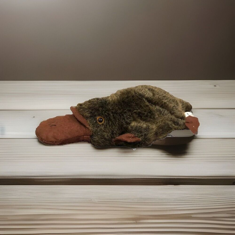 Platypus Plush Toy Duck Billed Realistic Australian Stuffed Animal Brown 14"